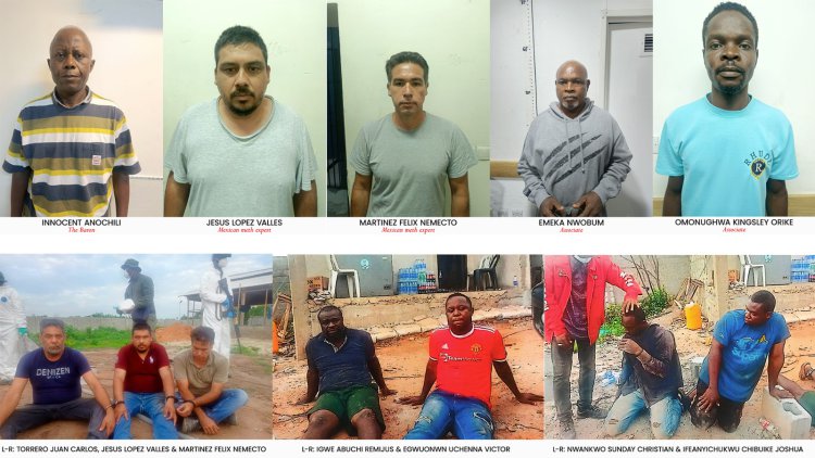 NDLEA arrests three Mexicans, six Nigerians in N480 billion methamphetamine bust